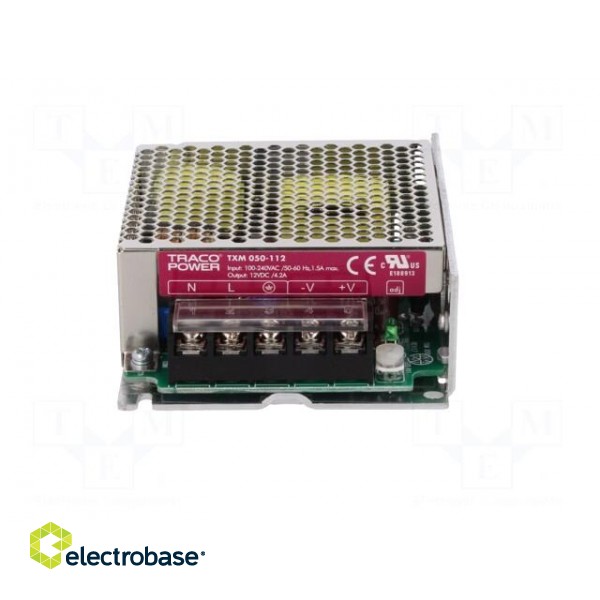 Power supply: switched-mode | modular | 50W | 12VDC | 99x82x35mm | 4.2A фото 9