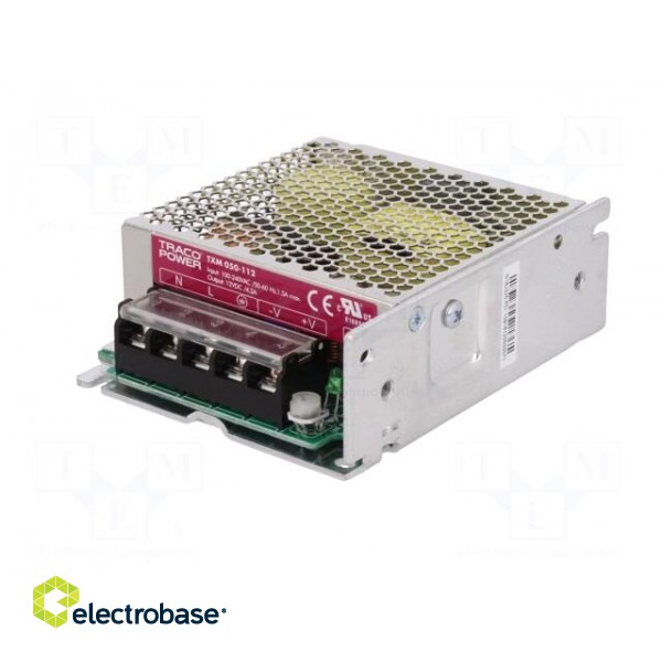 Power supply: switched-mode | modular | 50W | 12VDC | 99x82x35mm | 4.2A фото 2