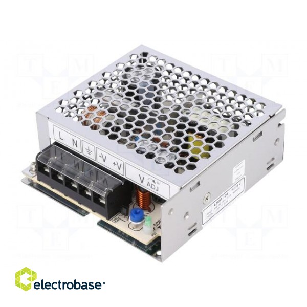 Power supply: switched-mode | for building in,modular | 50W | 24VDC paveikslėlis 1