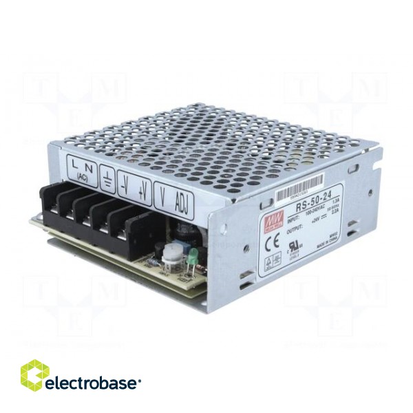 Power supply: switched-mode | for building in,modular | 50W | 24VDC фото 2