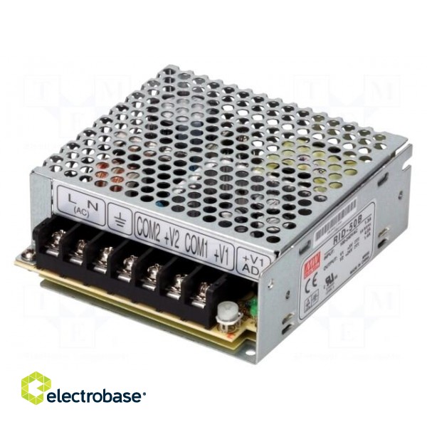 Power supply: switched-mode | modular | 53.6W | 5VDC | 99x97x36mm image 1