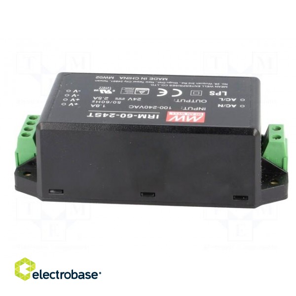 Power supply: switched-mode | for building in,modular | 60W | 24VDC image 7