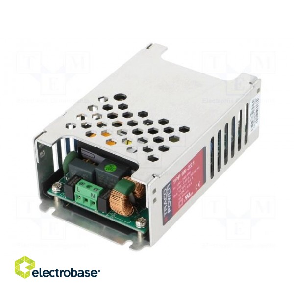 Power supply: switched-mode | for building in,modular | 65W | 12VDC image 1