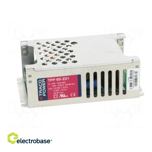 Power supply: switched-mode | modular | 65W | 12VDC | 5VDC | 5.42A | 8A image 3
