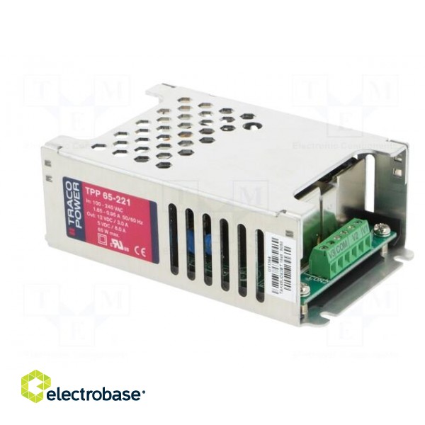 Power supply: switched-mode | modular | 65W | 12VDC | 5VDC | 5.42A | 8A image 4