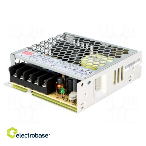 Power supply: switched-mode | modular | 72W | 12VDC | 99x97x30mm | 6A фото 1