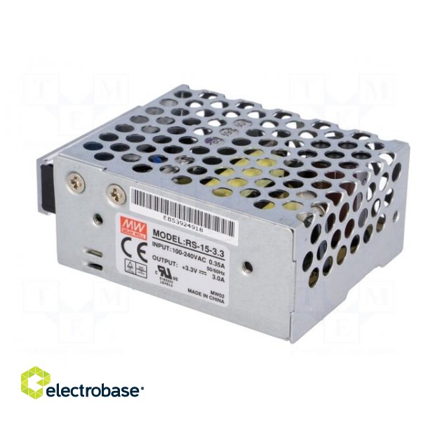 Power supply: switched-mode | modular | 9.9W | 3.3VDC | 62.5x51x28mm фото 4