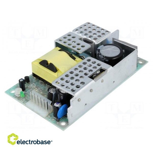 Power supply: switched-mode | open | 60W | 12VDC | 127x76x29mm | 5VDC фото 1