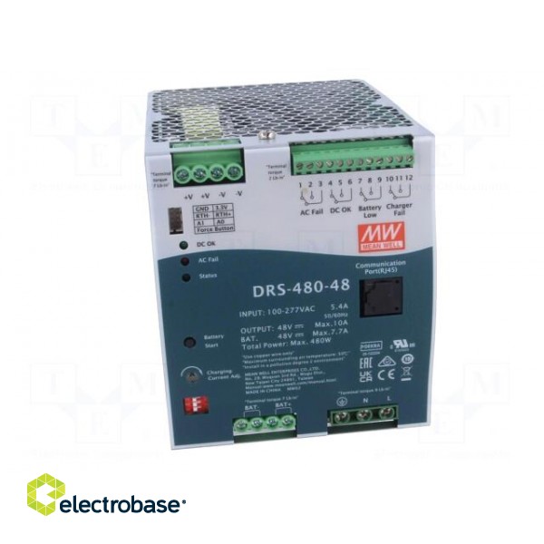 Power supply: buffer | for DIN rail | 480W | 48VDC | 7.7A | 90÷305VAC image 9