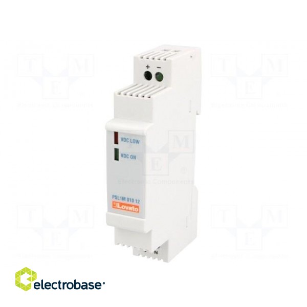 Power supply: switched-mode | for DIN rail | 10W | 12VDC | 0.83A | 79% image 1