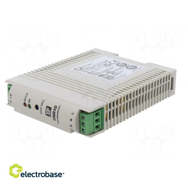 Power supply: switched-mode | for DIN rail | 10W | 12VDC | 840mA | 75% image 2