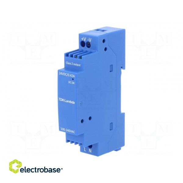 Power supply: switched-mode | 10W | 24VDC | 420mA | 85÷264VAC | 65g фото 1