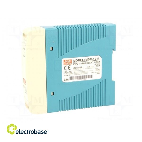 Power supply: switched-mode | 10W | 5VDC | 2A | 85÷264VAC | 120÷370VDC paveikslėlis 3