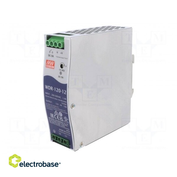 Power supply: switched-mode | 120W | 12VDC | 12÷15VDC | 10A | 650g image 1