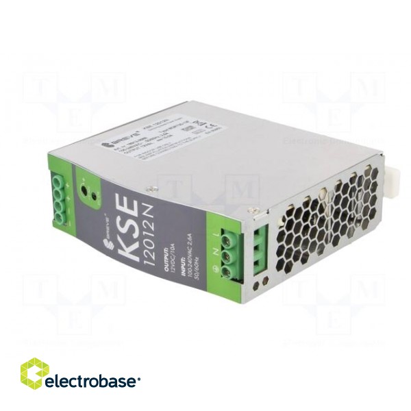 Power supply: switched-mode | for DIN rail | 120W | 12VDC | 10A | IP20 image 2