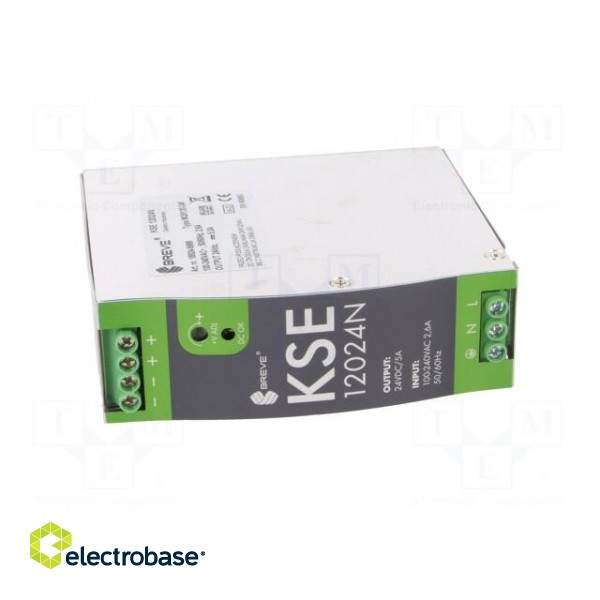 Power supply: switched-mode | for DIN rail | 120W | 24VDC | 5A | IP20 image 9