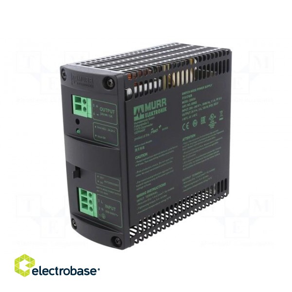 Power supply: switched-mode | 120W | 24VDC | 5A фото 1