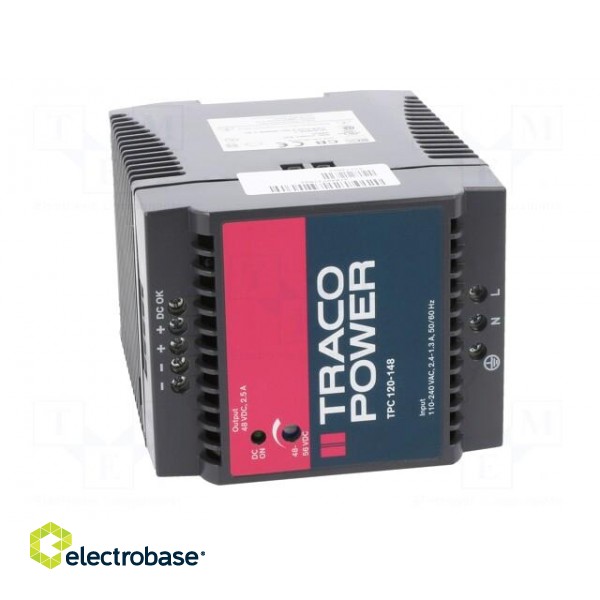 Power supply: switched-mode | 120W | 48VDC | 48÷56VDC | 2.5A | 440g image 9