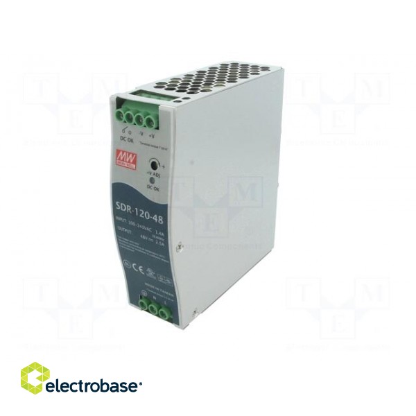 Power supply: switched-mode | for DIN rail | 120W | 48VDC | 2.5A image 2