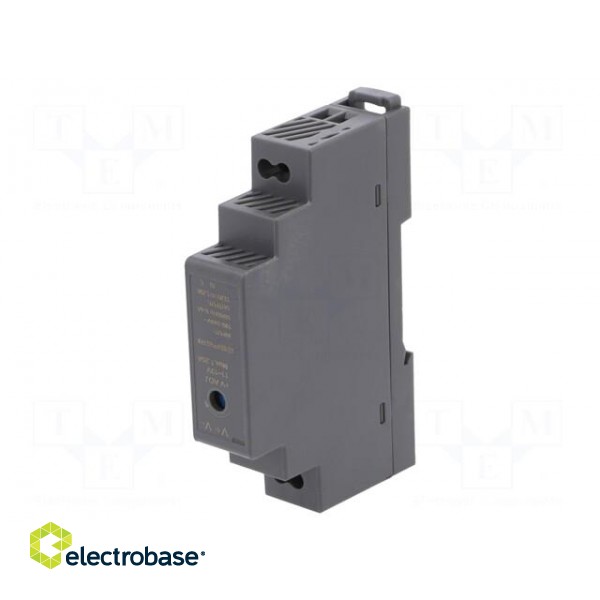 Power supply: switched-mode | for DIN rail | 15W | 12VDC | 1.25A | 83% image 1