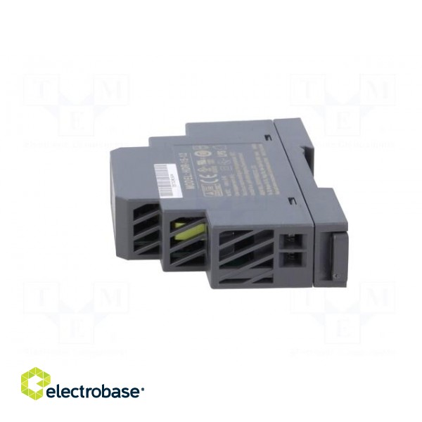 Power supply: switched-mode | for DIN rail | 15W | 12VDC | 1.25A | 85% paveikslėlis 3