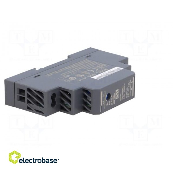 Power supply: switched-mode | for DIN rail | 15W | 12VDC | 1.25A | 85% фото 8