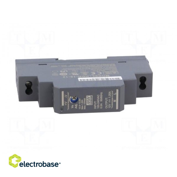 Power supply: switched-mode | for DIN rail | 15W | 12VDC | 1.25A | 85% image 9