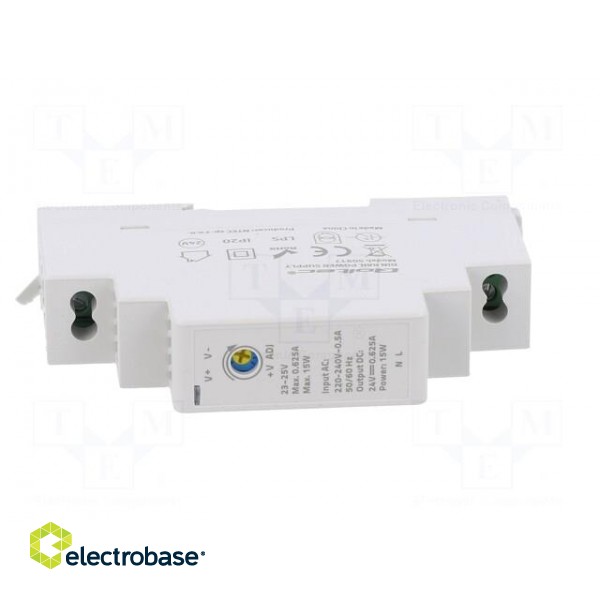 Power supply: switched-mode | for DIN rail | 15W | 24VDC | 0.625A image 9