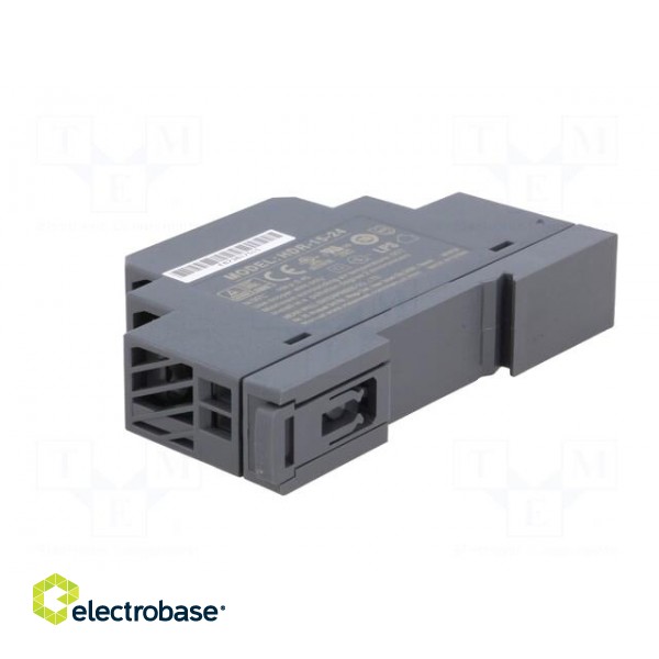 Power supply: switched-mode | for DIN rail | 15W | 24VDC | 630mA | 86% image 4