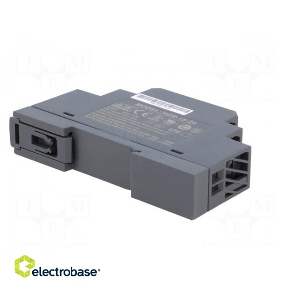Power supply: switched-mode | for DIN rail | 15W | 24VDC | 630mA | 86% image 6