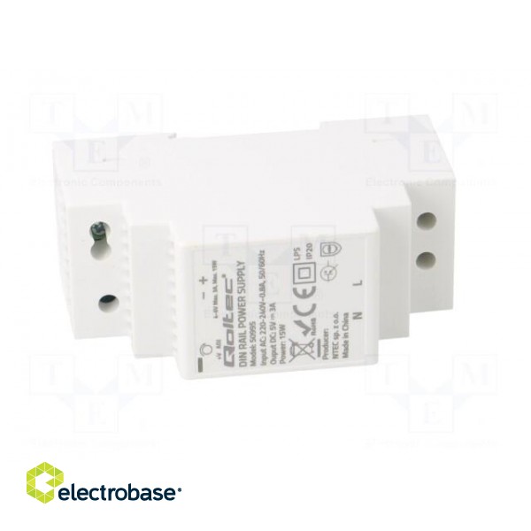 Power supply: switched-mode | for DIN rail | 15W | 5VDC | 3A | IP20 image 9