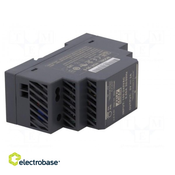 Power supply: switched-mode | for DIN rail | 15W | 5VDC | 3A | OUT: 1 image 8