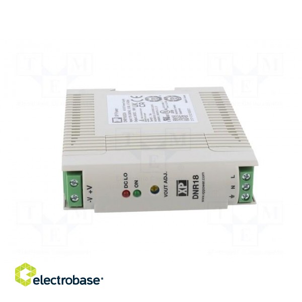 Power supply: switched-mode | for DIN rail | 18W | 24VDC | 750mA | 77% image 9