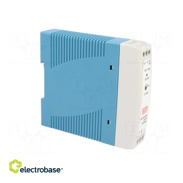 Power supply: switched-mode | for DIN rail | 20W | 15VDC | 1.34A | 81% image 8