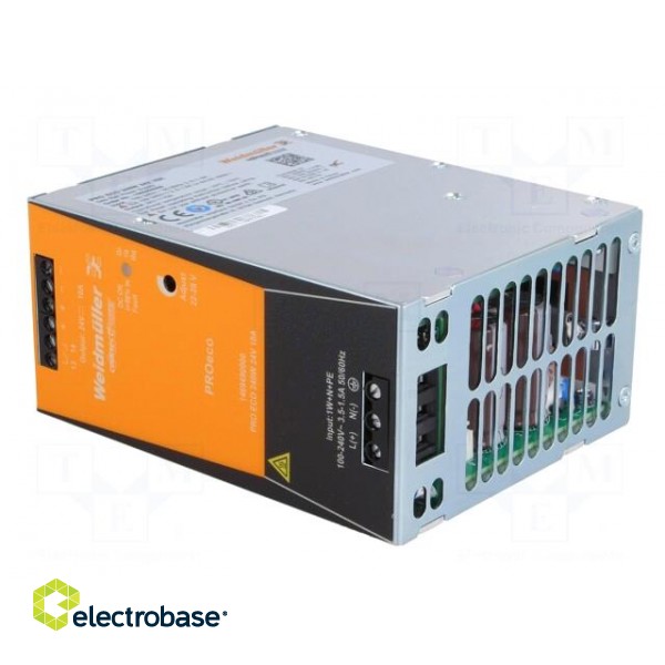 Power supply: switched-mode | 240W | 24VDC | 10A | 85÷264VAC | 1kg | 90% фото 2
