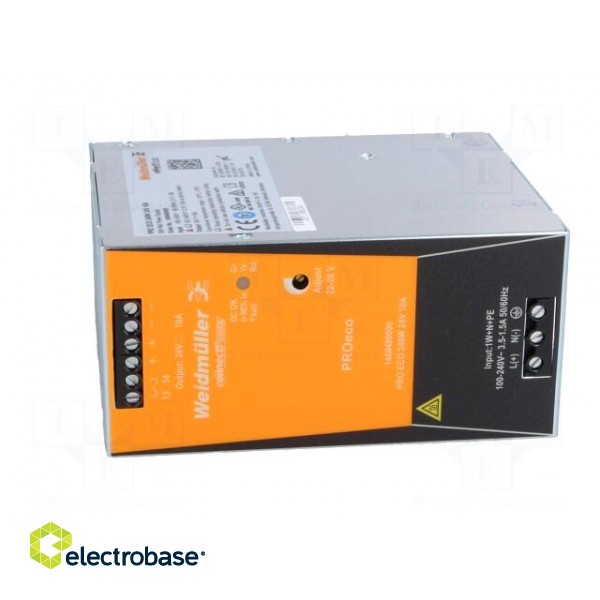 Power supply: switched-mode | 240W | 24VDC | 10A | 85÷264VAC | 1kg | 90% paveikslėlis 9