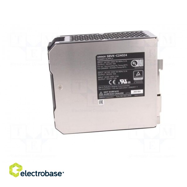 Power supply: switched-mode | for DIN rail | 240W | 24VDC | 10A | OUT: 1 image 3