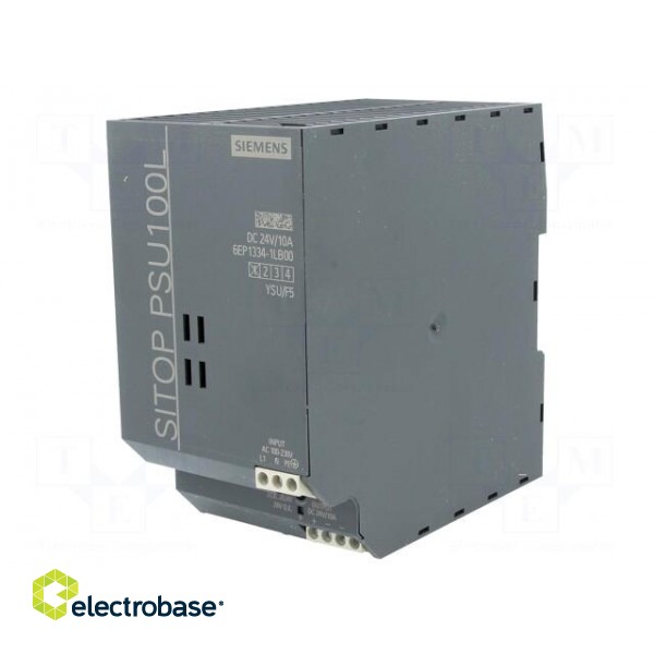 Power supply: switched-mode | 240W | 24VDC | 10A | 93÷131/187÷264VAC image 1