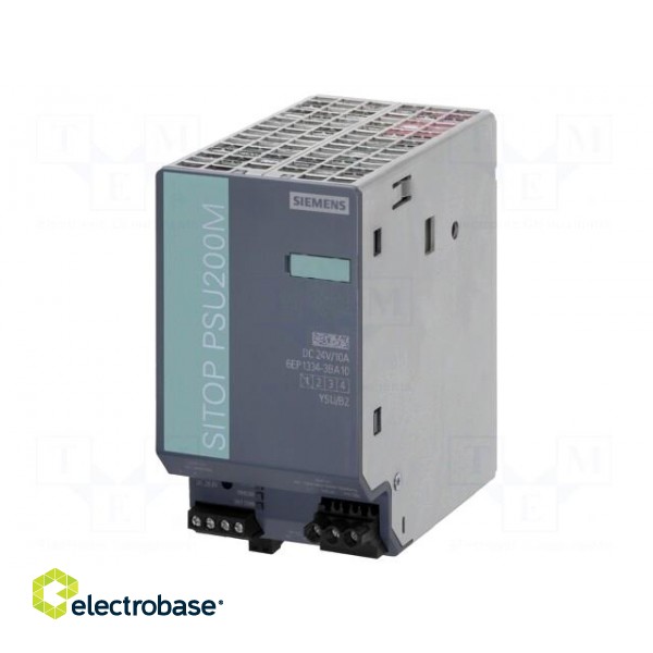 Power supply: switched-mode | 240W | 24VDC | 10A | Usup: 85÷264VAC