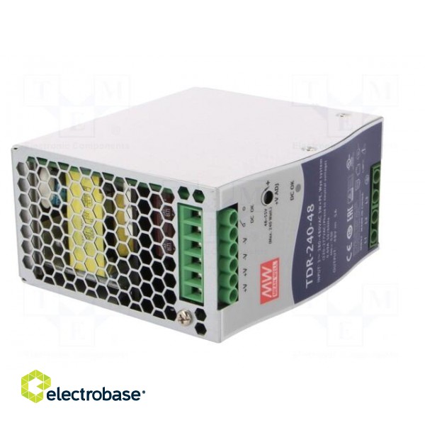 Power supply: switched-mode | 240W | 48VDC | 5A | 480÷780VDC | 1kg | 92% image 8
