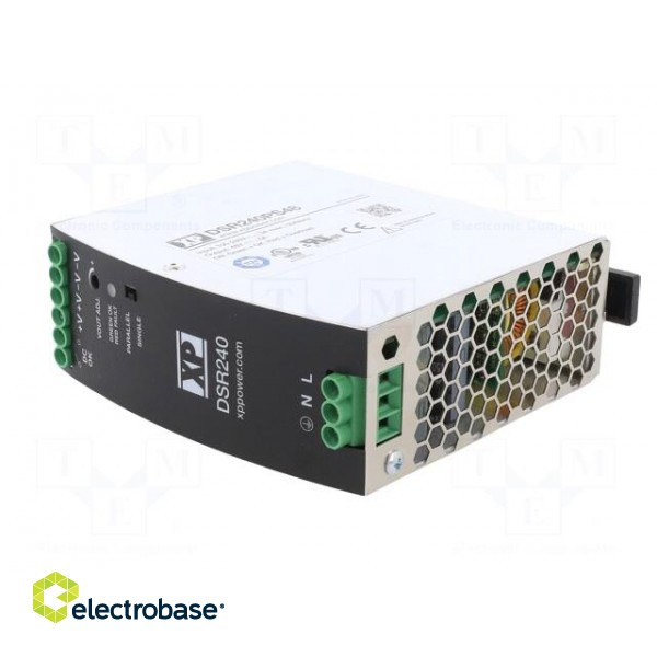 Power supply: switched-mode | for DIN rail | 240W | 48VDC | 5A | 93% paveikslėlis 2