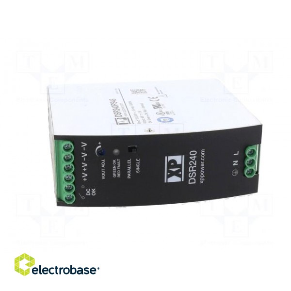 Power supply: switched-mode | for DIN rail | 240W | 48VDC | 5A | 93% paveikslėlis 9