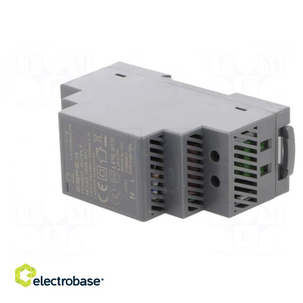 Power supply: switched-mode | for DIN rail | 24W | 12VDC | 2A | OUT: 1 paveikslėlis 2