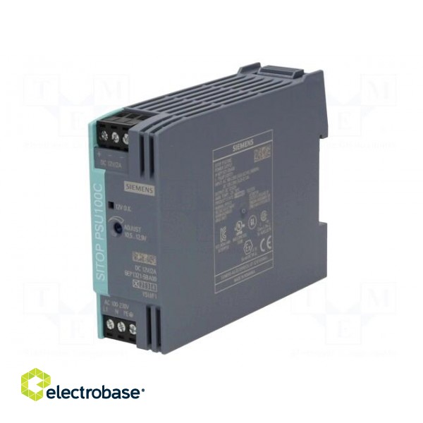 Power supply: switched-mode | 24W | 12VDC | 2A | 85÷264VAC | 110÷300VDC image 2