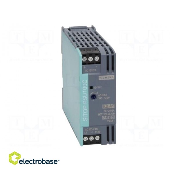 Power supply: switched-mode | for DIN rail | 24W | 12VDC | 2A | IP20 image 9