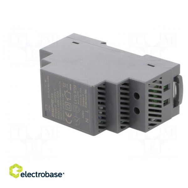 Power supply: switched-mode | for DIN rail | 24W | 24VDC | 1A | OUT: 1 фото 2