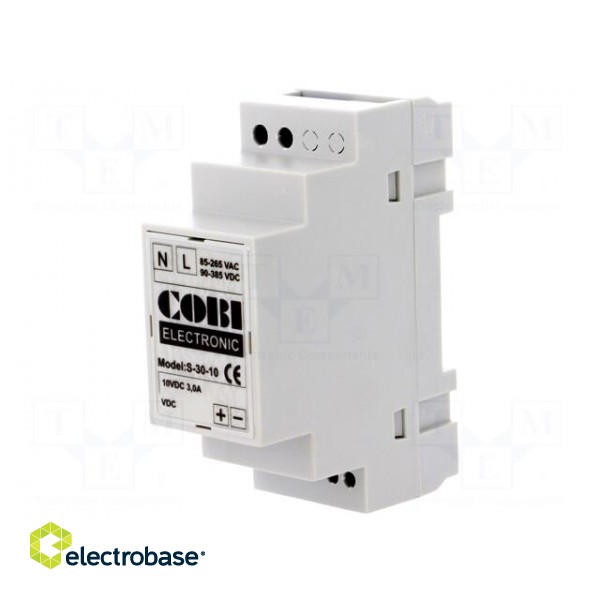 Power supply: switched-mode | 30W | 10VDC | 3A | 85÷265VAC | 90÷350VDC image 1