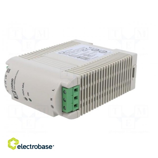 Power supply: switched-mode | for DIN rail | 30W | 12VDC | 2.5A | 84% image 2