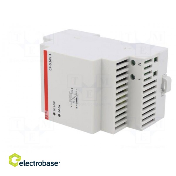 Power supply: switched-mode | for DIN rail | 30W | 24VDC | 24÷28V фото 2