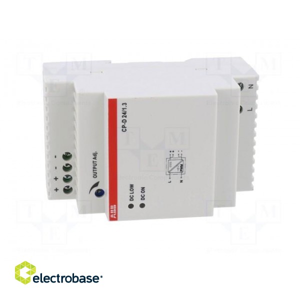 Power supply: switched-mode | for DIN rail | 30W | 24VDC | 24÷28V image 9